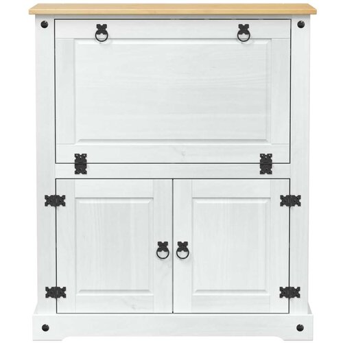  Ormar za vino Bijelo 97 x 45 x 114 cm Čvrsto borovo drvo - Bijelo Slike