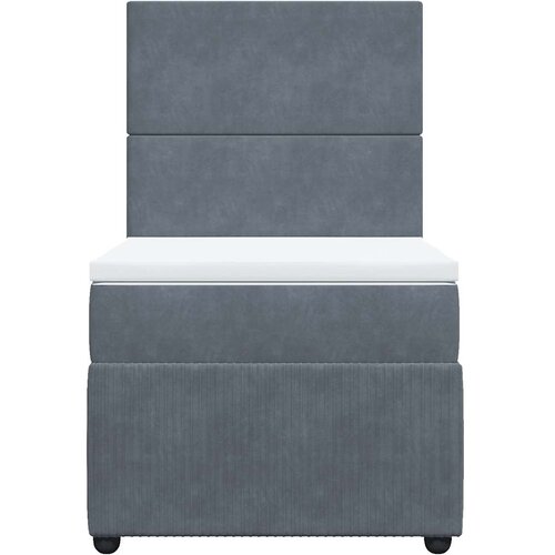 Box spring krevet s madracem tamnosivi 100x200 cm bar&amp;scaron;unasti Slike