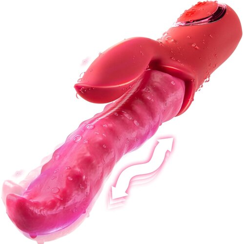 SuperLove Wriggling Tongue Powerful Dual Vibrator Red Cijene