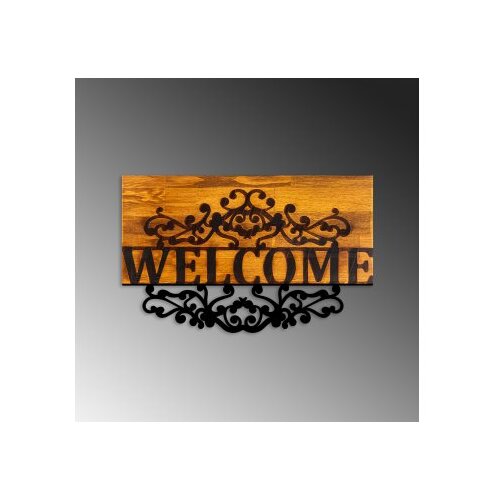 Atelier Del Sofa zidna dekoracija Welcome, 58x36x3 cm, Crna Slike