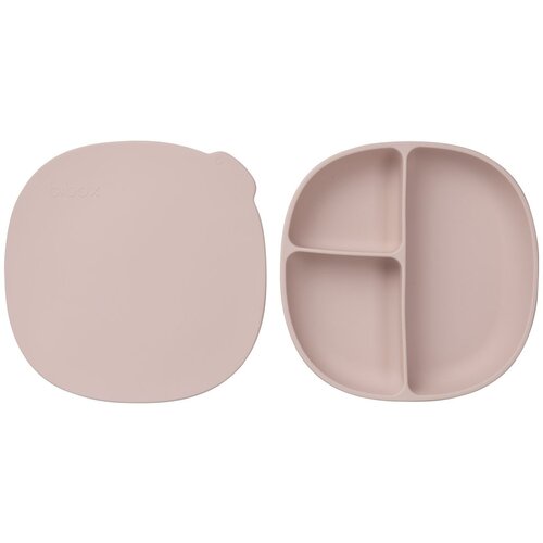 b.box krožnik silikonski s pokrovom blush Cene
