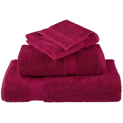  6-dijelni vrhunski set ručnika SOLUND bordo 600 gsm Slike