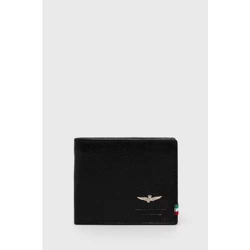 Aeronautica Militare Kožni novčanik za muškarce, boja: crna