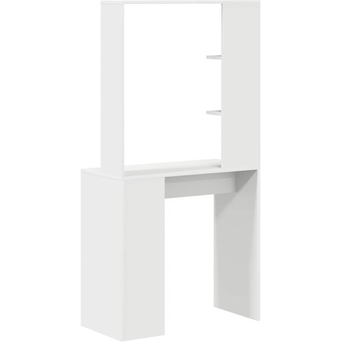  Stol s policom Bijelo 78,5 x 37 x 154,5 cm Konstruirano drvo Slike