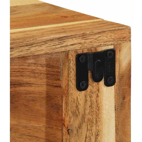  Zidni TV ormarić 60x30x19 cm puno drvo bagrem Slike