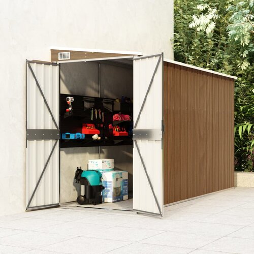 VidaXL Vrtna lopa rjava 118x288x178 cm pocinkano jeklo Slike