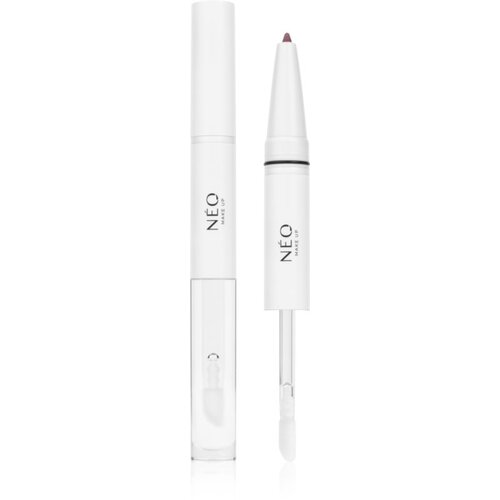 NEO MAKE UP Intense Serum 2in1 Lipliner &amp;amp; Lipgloss olovka za konturiranje i sjajilo za usne nijansa 06 Soft Plum 1 kom Slike