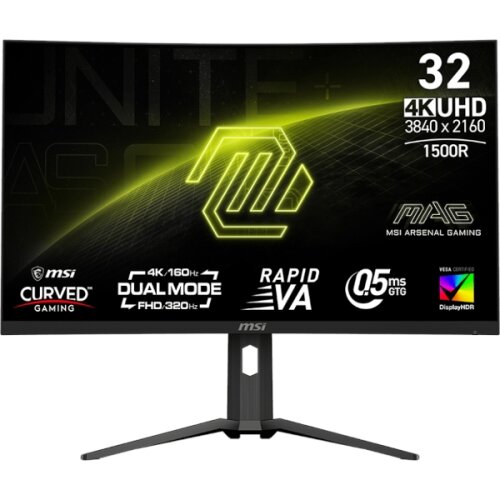 MSI Zaslon MAG 321CUPDF / 31.5" / UHD / VA / 160Hz / 0.5ms (GtG) / črn - nastavljiv po vi&scaron;ini - PD 15W Cene