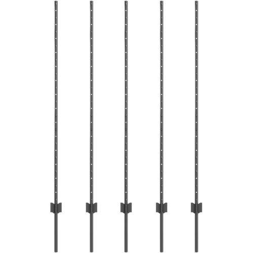 VidaXL Ograde 10 kom U-kanal Sivi 140 cm Čelik Slike