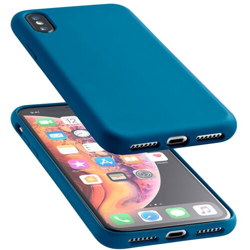 Cellular Line Sensation silikonska maskica za iPhone XS Max plava Slike