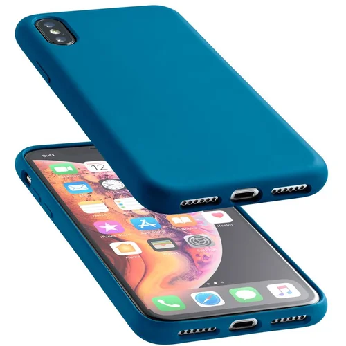 Cellular Line Sensation silikonska maskica za iPhone XS Max plava