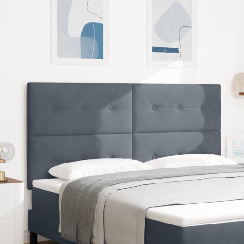  LED Uzglavlje Tamno Sivo 90 cm Baršun Cene