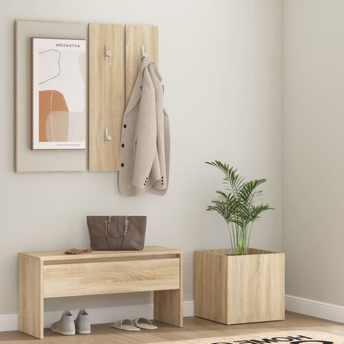 The Living Store Komplet pohi&amp;scaron;tva za predsobo sonoma hrast inženirski les - Komplet Pohi&amp;scaron;tva Za Hodnik, (21484648) Slike