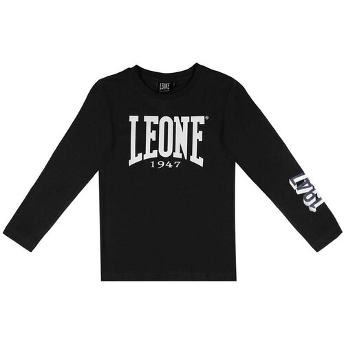 Leone 1947 Majice z dolgimi rokavi Boy T-Shirt Long Sleeves Varsity Črna Cene