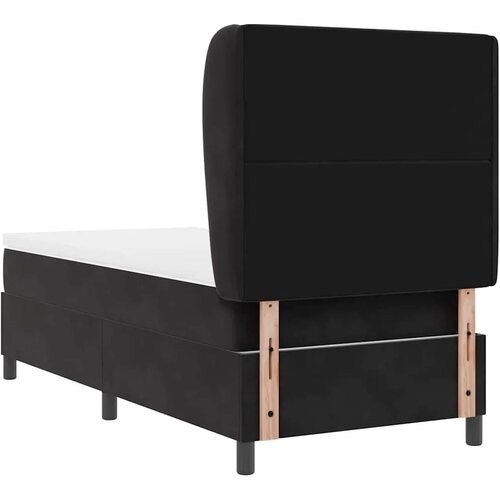 Box spring krevet s madracem Crna 200 x 100 cm Bar&amp;scaron;un - Crna 100 x 200 cm Kristal s dugmadima Slike