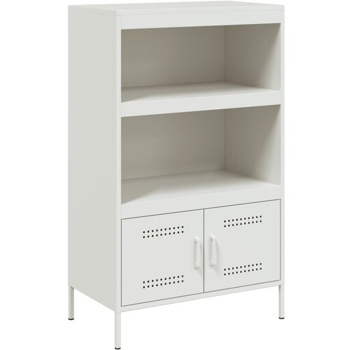 Maison Chic Visoka omara - Komoda - Predalnik bela 68x39x113 cm jeklo, (21717366) Slike