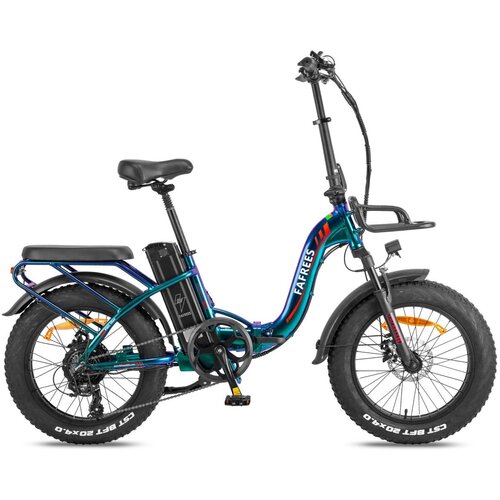Fafrees električno kolo F20 max 22.5AH - 500W motor 48V22.5AH baterija 110KM dosega mehanska disk zavora - zeleno vijolična, (21265665) Cene
