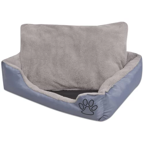  Krevet za pse s podstavljenim jastukom veličina XXL sivi
