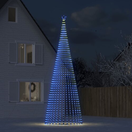 vidaXL Svjetleći stožac za božićno drvce 1544 LED plave 500 cm Cene