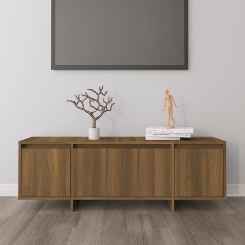 VidaXL TV omarica rjavi hrast 120x30x40,5 cm iverna plo&amp;scaron;ča Slike