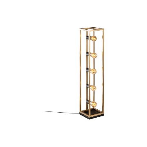 Opviq podna lampa Kafes 13745, 21 x 21 x 102 cm, 250 cm kabl, E27, zlatne boje Slike