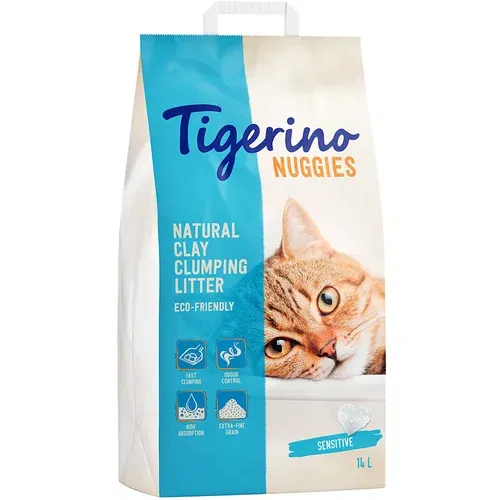 Tigerino Nuggies (Ultra) pijesak za mačke - Sensitive (bez mirisa) - 2 x 14 l