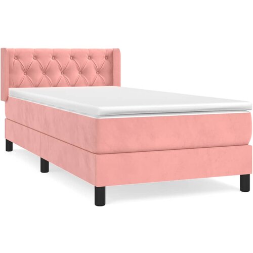 Maison Chic Box spring postelja - Vzmetna postelja z vzmetnico roza 80x200 cm žamet SL20707, (21881601) Slike