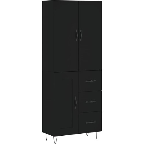 Maison Chic Visoka Komoda - Predalnik črna 69,5x34x180 cm inženirski les, (21717482) Slike
