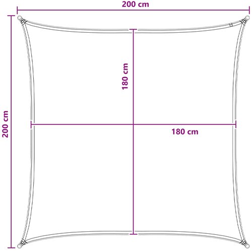  Jedrilica za sunčevu sjenu Plava i bijela 2 x 2 m HDPE Slike