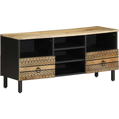 vidaXL TV ormarić crni 100x33,5x46 cm Puno grubo drvo Mango Cijene