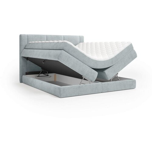 Esposa BOXSPRING POSTELJA 160 cm x 200 cm , tekstil svetlo modra Slike