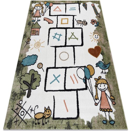 RugsX Preproge Preproga FUN Hop za otroke, igra v 80x150 cm Zelena Cene