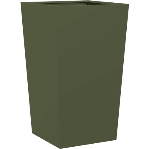 Maison Chic Vrtno korito - Greda - Cvetlični Lonec olivno zelena 45x45x75 cm jeklo, (21788730) Cene