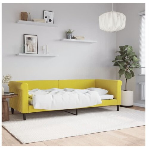 VidaXL Raztegljiva postelja rumena 80x200 cm žamet Slike