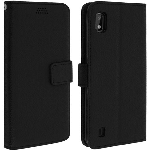 AVIZAR folio case držalo za kartice in stojalo za video, zrnat ucinek - crna str. samsung galaxy A10, (20599516) Cene