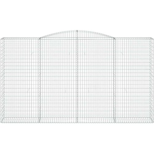  Lučne gabionske ko&amp;scaron;are 7 kom 400x50x220/240cm pocinčano željezo Slike