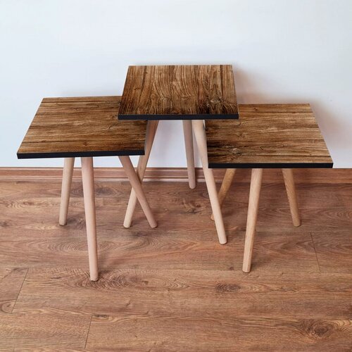 Hanah home Set 3 stočića 3Shp123 Brown Cene