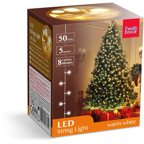 Family Christmas Novoletne lučke toplo bele IP44 50 LED 5.2m 8 programov Cene