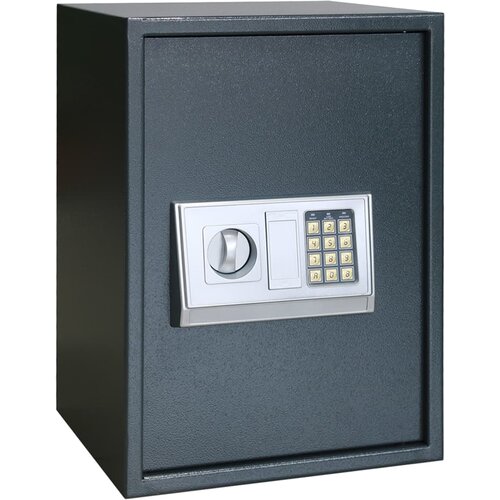 vidaXL Elektronska digitalna blagajna z omarico Temno siva 35x31x50 cm Jeklo Cene