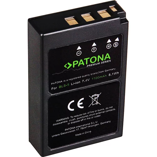 Patona Baterija BLS-5 za Olympus E-PL2 / E-PL5 / E-PL6, 1100 mAh