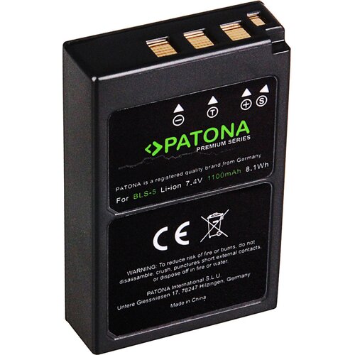Patona baterija BLS-5 za olympus E-PL2 / E-PL5 / E-PL6, 1100 mah kompatibilnost s originalnom baterijom Slike