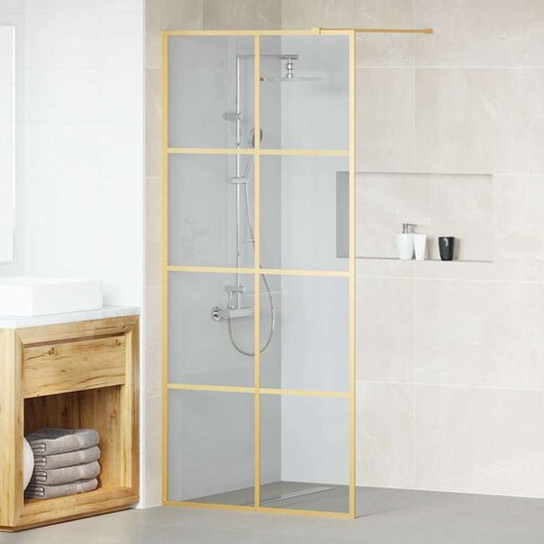  Zid za walk-in tu&scaron; Zlatno 90 x 195 cm Staklo otporno na udarce Cijene