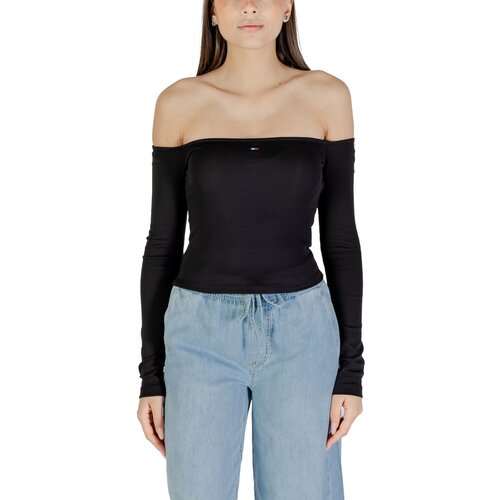 Tommy Hilfiger Majice z dolgimi rokavi TJW SLIM ESSENTIAL B DW0DW20919 Črna Slike