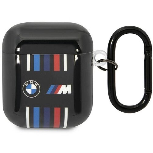 BMW POKROV ZA ETUI MULTIPLE COLOURED LINES ZA AIRPODS 1 2 ČRN, (22006249) Slike