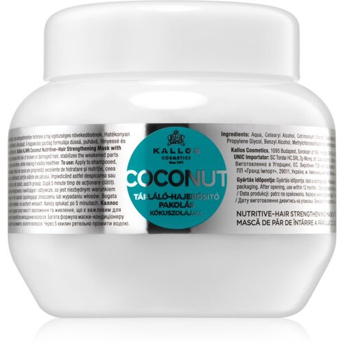 Kallos Coconut hranilna maska za &amp;scaron;ibke lase 275 ml Slike