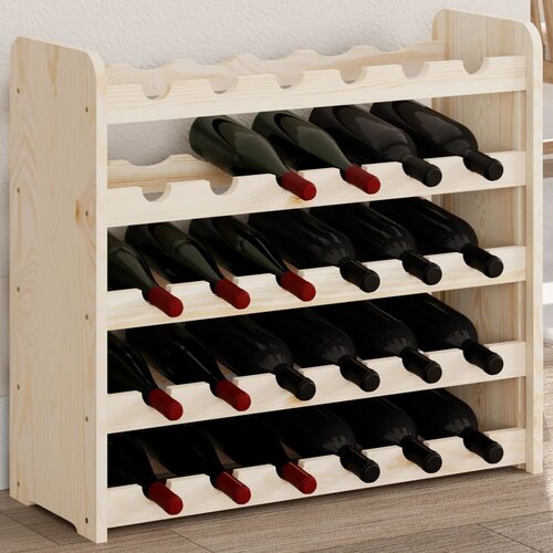 vidaXL Stojalo za vino 67,5x25x60 cm trdna borovina Cene