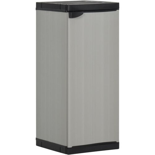 vidaXL Vrtna omara z 1 polico siva in črna 35x40x85 cm Cene