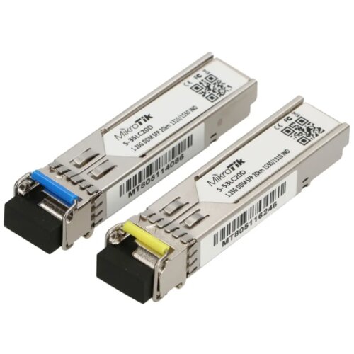 MikroTik S-3553LC20D pair of SFP modules (1.25G SM 20km T1310nm/R1550nm) + (1.25G SM 20km T1550nm/R1310nm) Cene