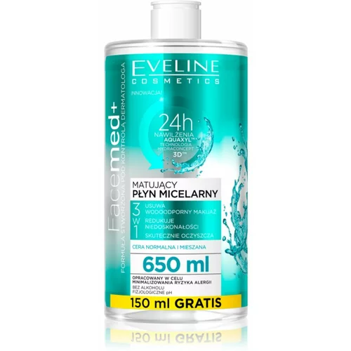 Eveline Cosmetics FaceMed+ matirajoča micelarna voda 650 ml