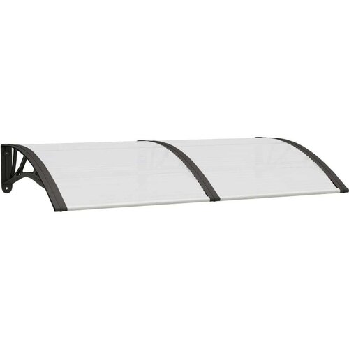 VidaXL Nadstre&amp;scaron;nica za vrata crna i prozirna 150 x 80 cm polikarbonat Slike